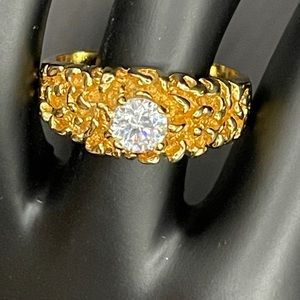 Nugget Ring with Fake Diamond (#21)
